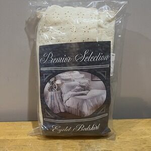 Reed Premier Selection Full Eyelet Bedskirt Cream Country Cottage